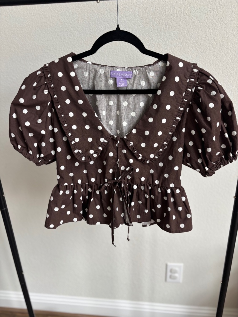 Lotus & Lavender Polka Dot Top